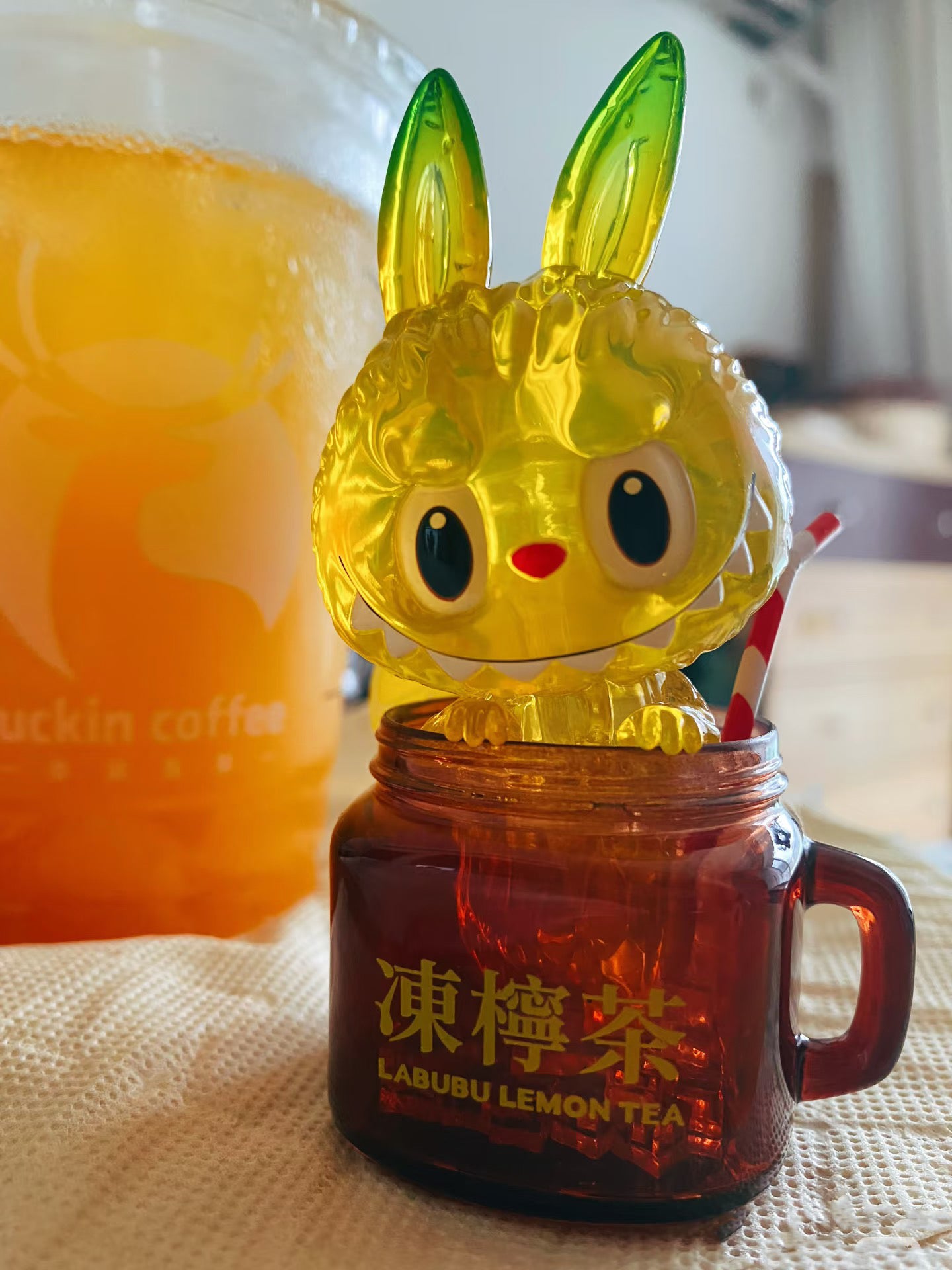 The Monsters Labubu Lemon Tea Figurine