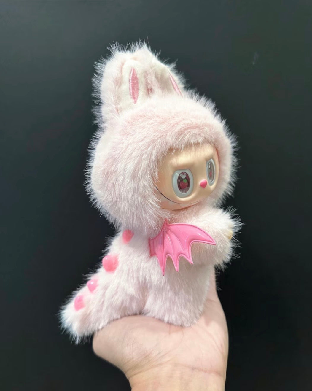 Custom The Monsters Labubu Pink Angel Bunny Plush