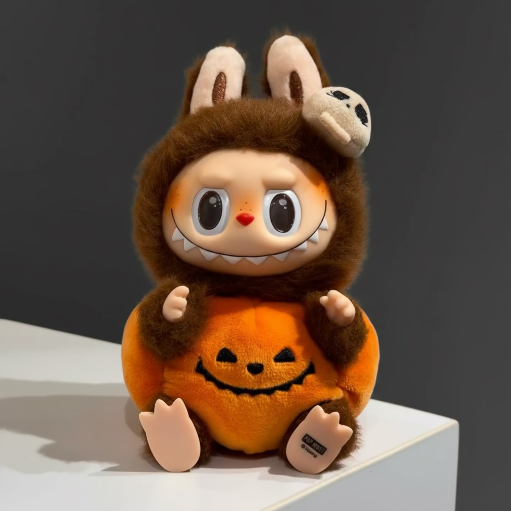 The Monsters Labubu Happy Halloween Pumpkin Vinyl Plush Pendant