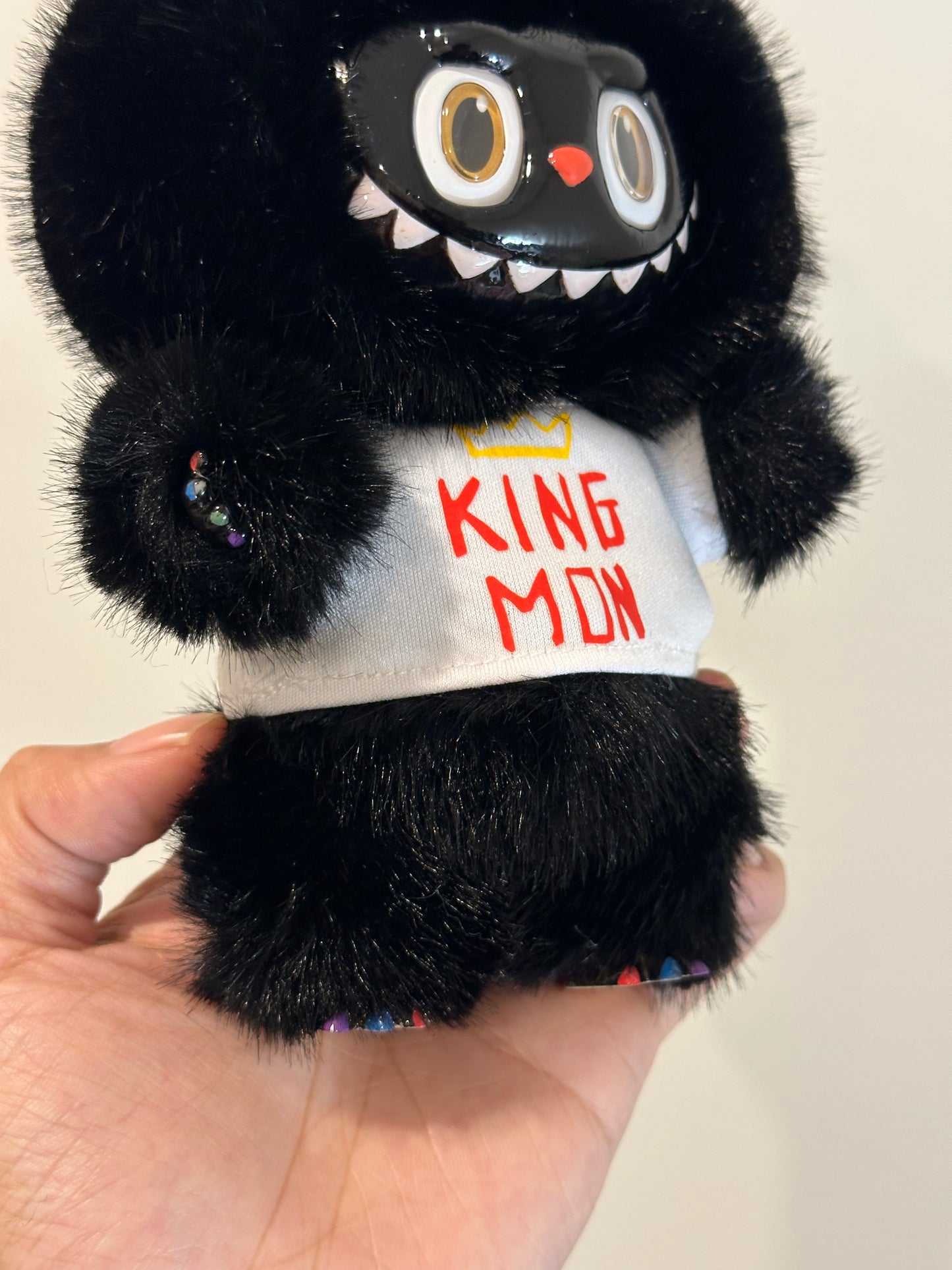 The Monsters Custom Black King Mon Labubu Plush Pendant