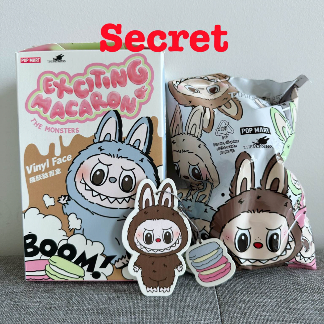 The Monsters Labubu Exciting Macaron Series SECRET Chestnut Cocoa