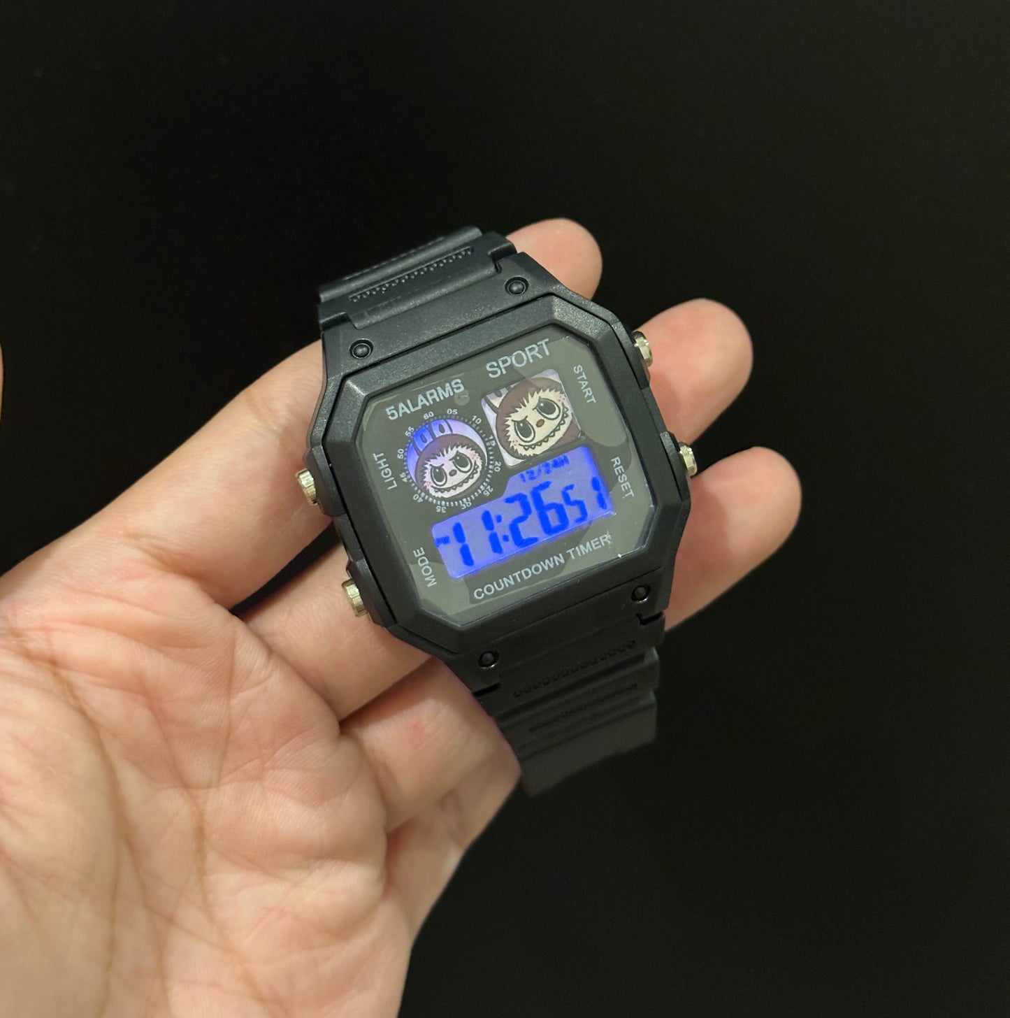 Monster Style Cute Digital Electronic Watch Water Resistant – LED Kids Wristwatch (Battery Included)