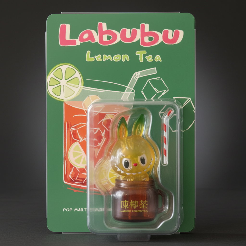 The Monsters Labubu Lemon Tea Figurine