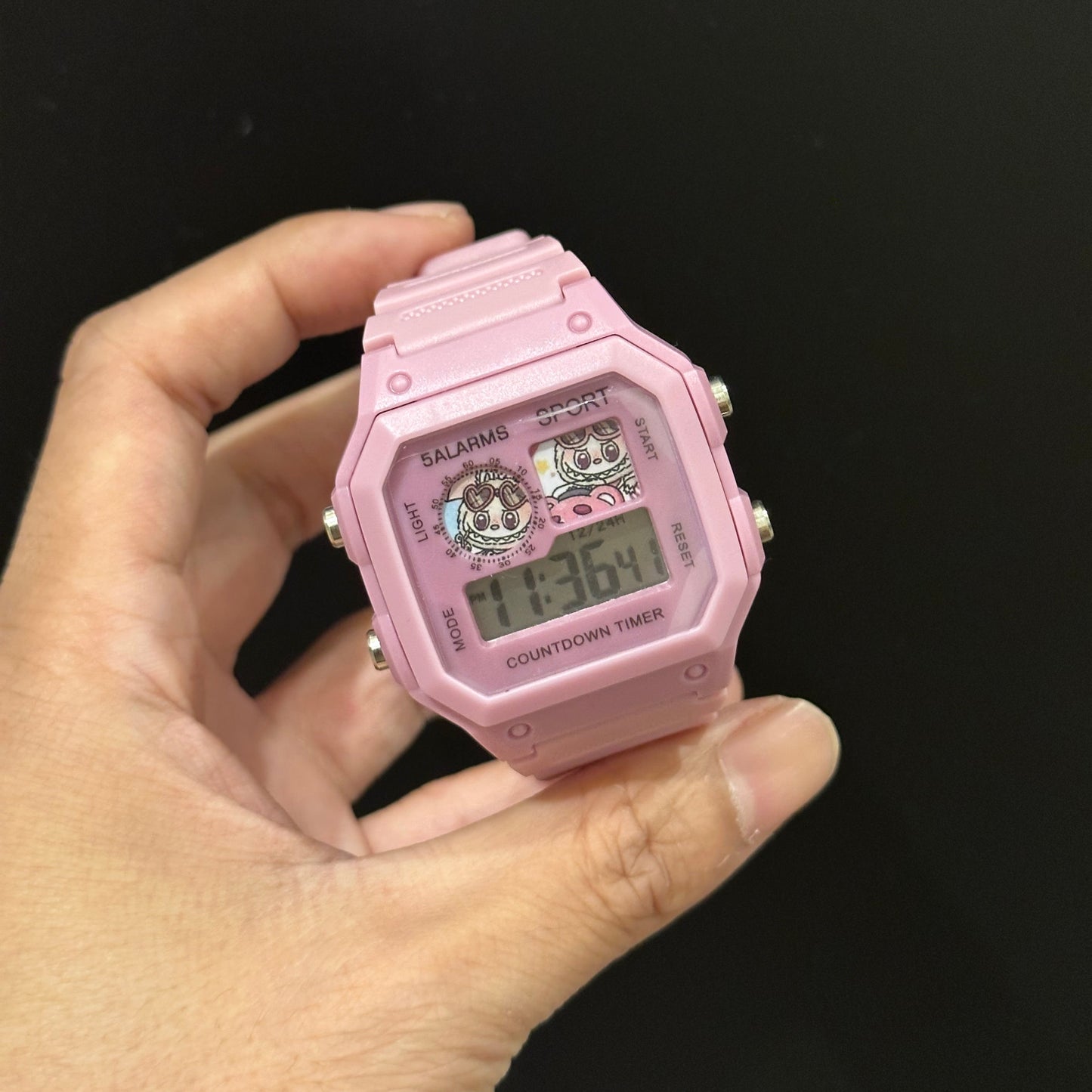 Monster Style Cute Digital Electronic Watch Water Resistant – LED Kids Wristwatch (Battery Included)