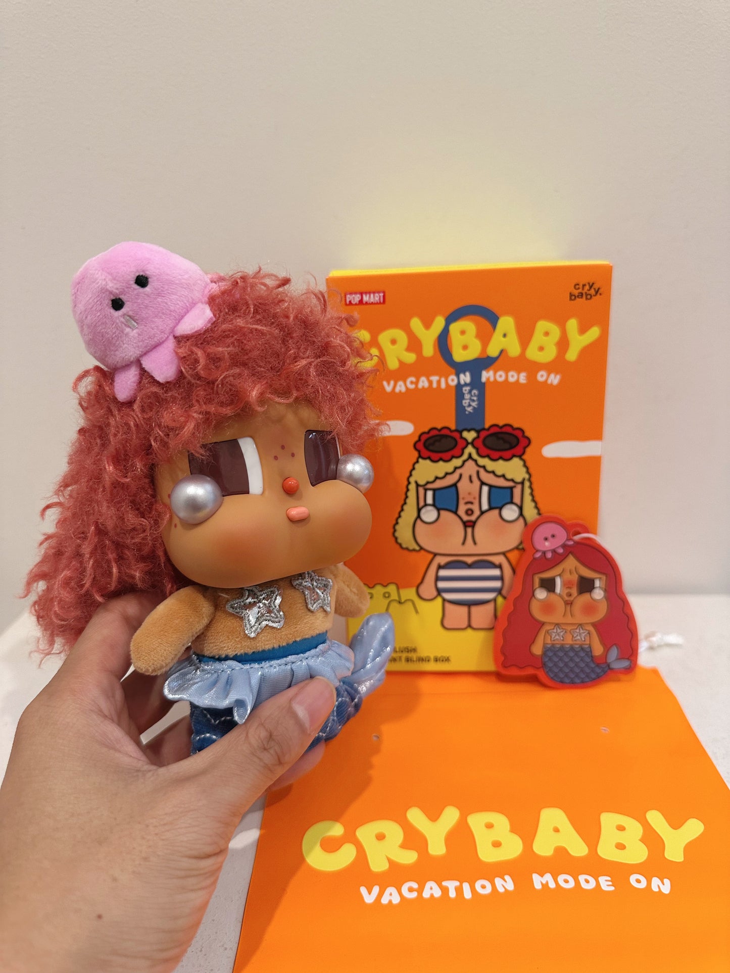 Pop Mart Crybaby Vacation Mode On Secret Merbaby Tears Plush Pendant