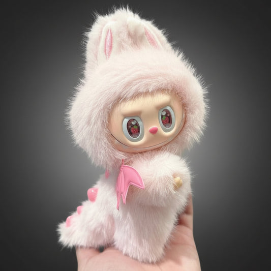Custom The Monsters Labubu Pink Angel Bunny Plush