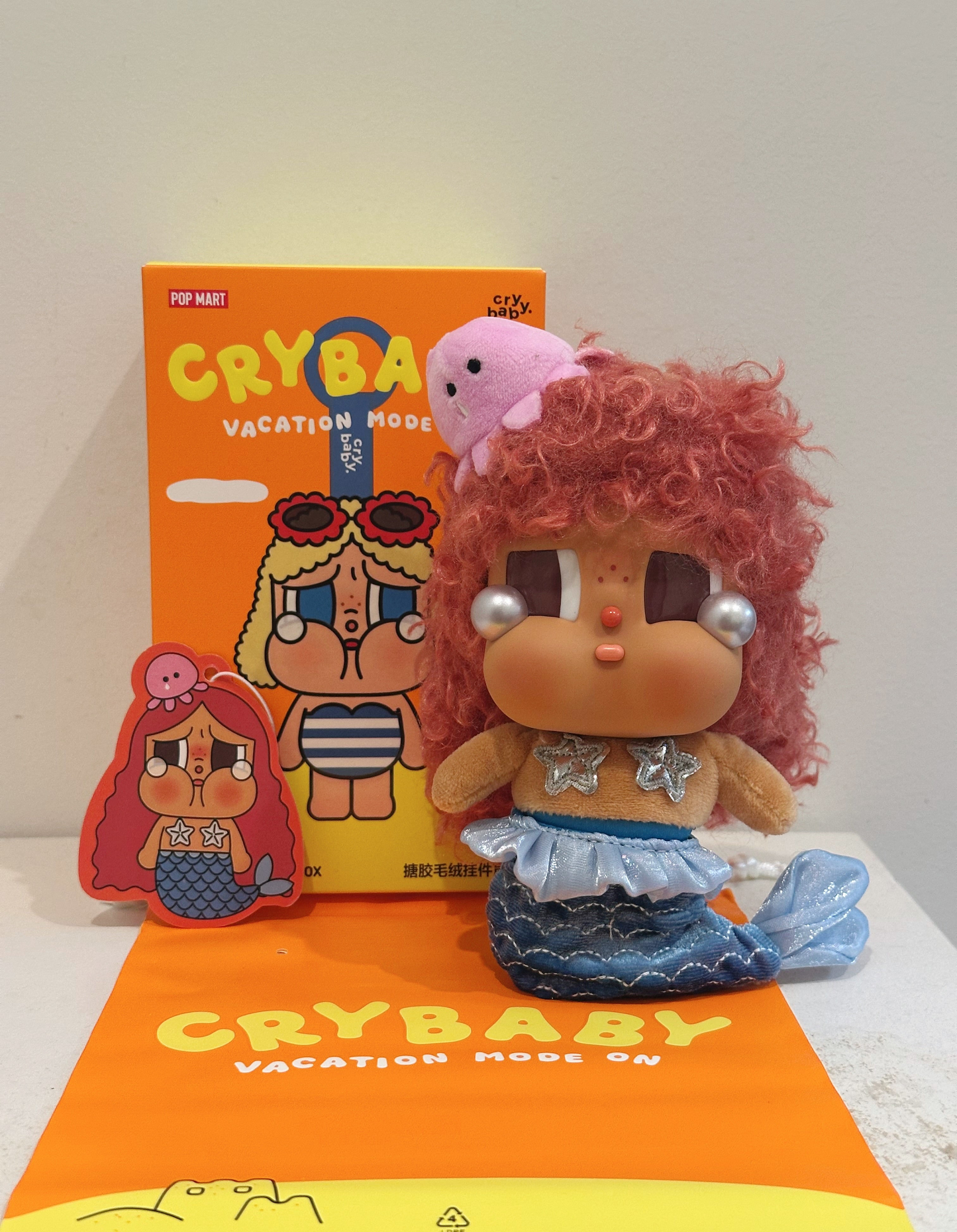 Pop Mart Crybaby Vacation Mode On Secret Merbaby Tears Plush Pendant