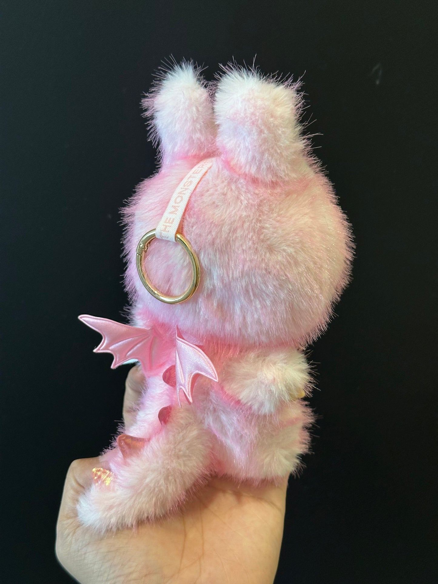 The Monsters Custom Mini Labubu Pink Angel Plush Pendant