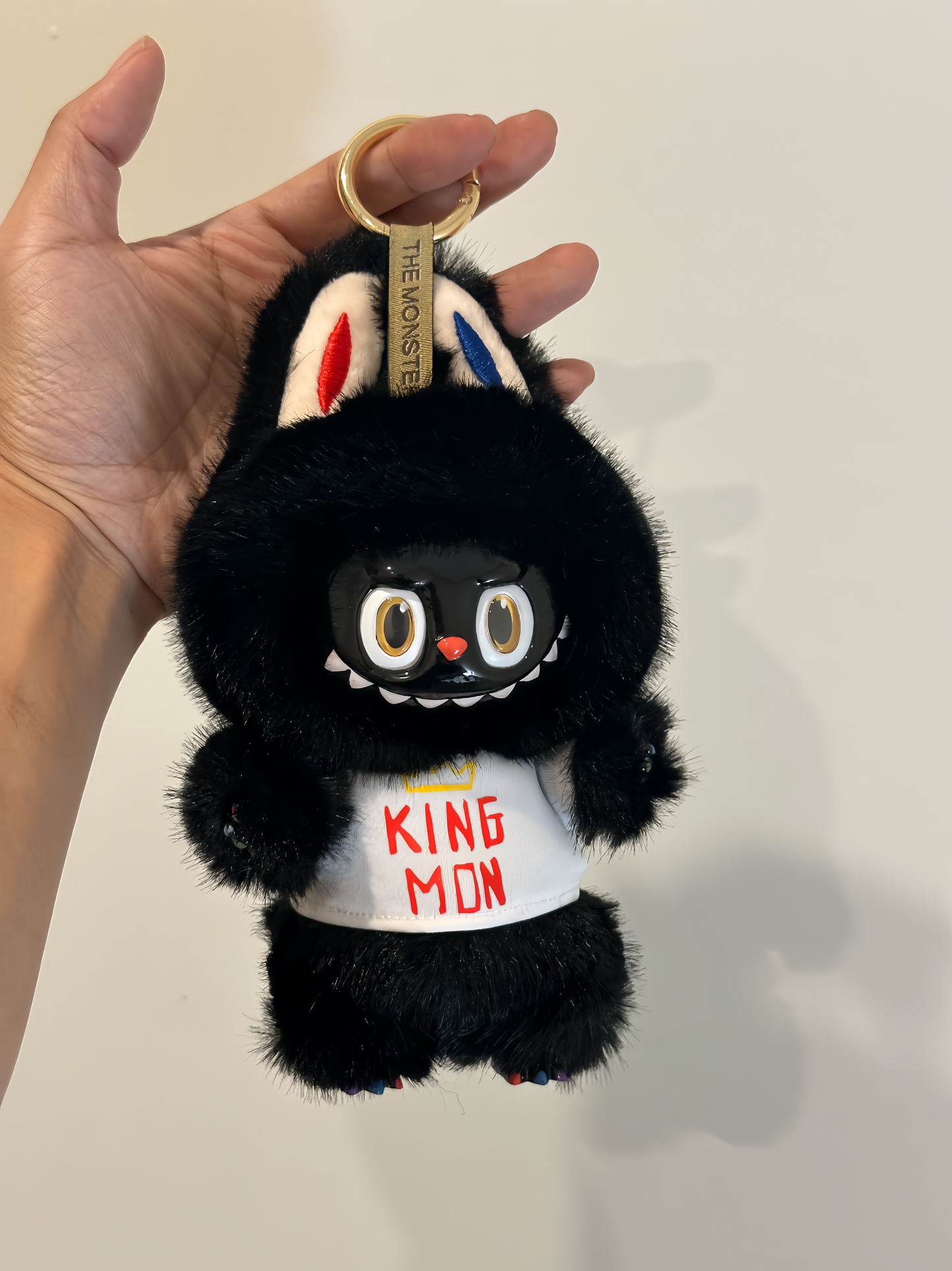 The Monsters Custom Black King Mon Labubu Plush Pendant